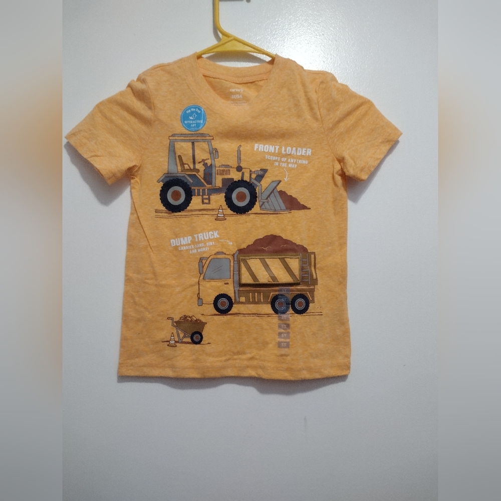 NWT Carter's Orange Short Sleeve Shirt Size 5T/5A